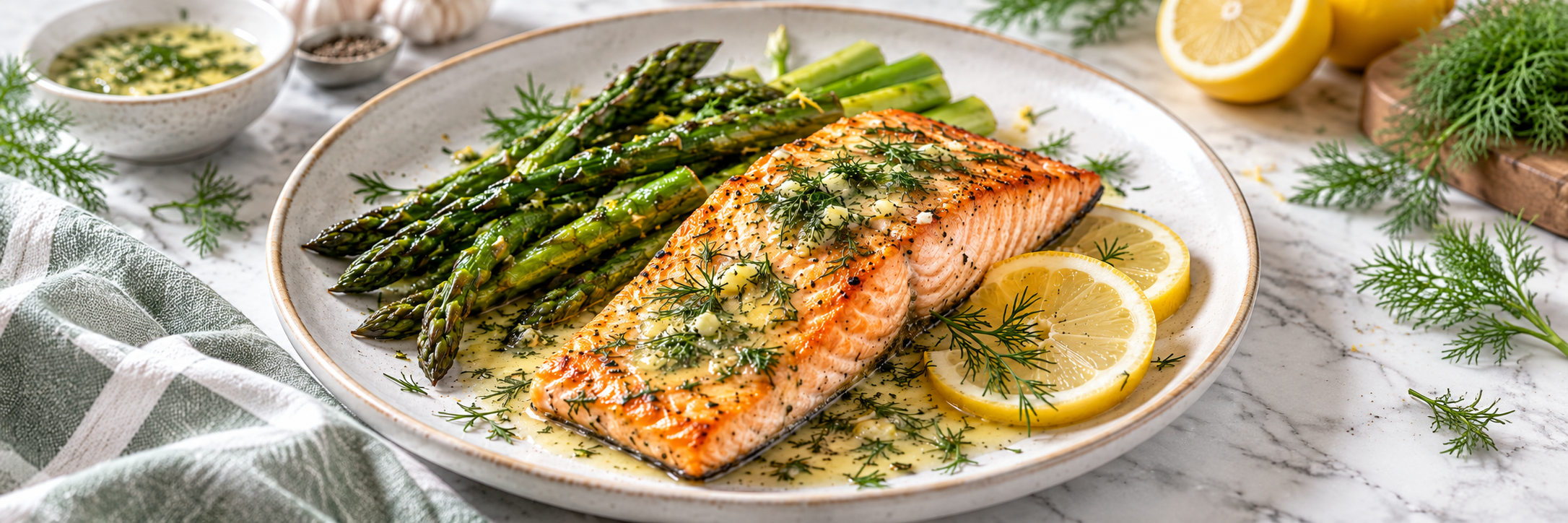 Lachs mit grünem Spargel