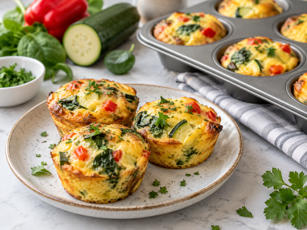 Keto-Eiermuffins mit Gemüse