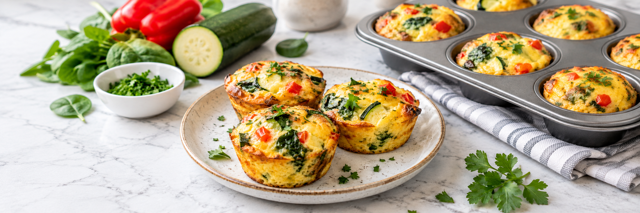 Keto-Eiermuffins mit Gemüse