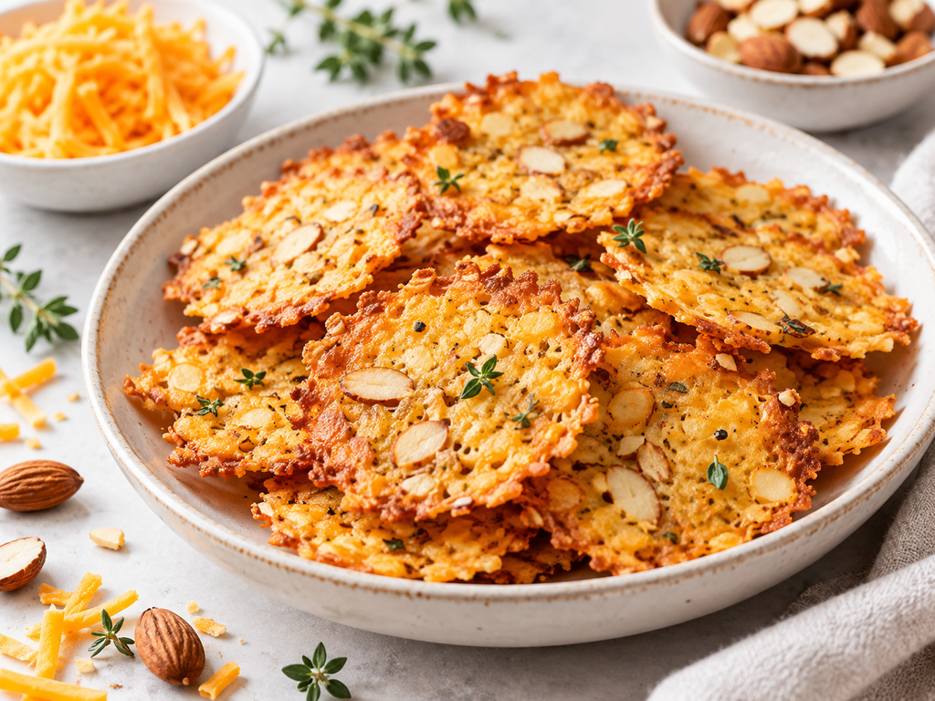 Knusprige Mandel-Cheddar-Cracker