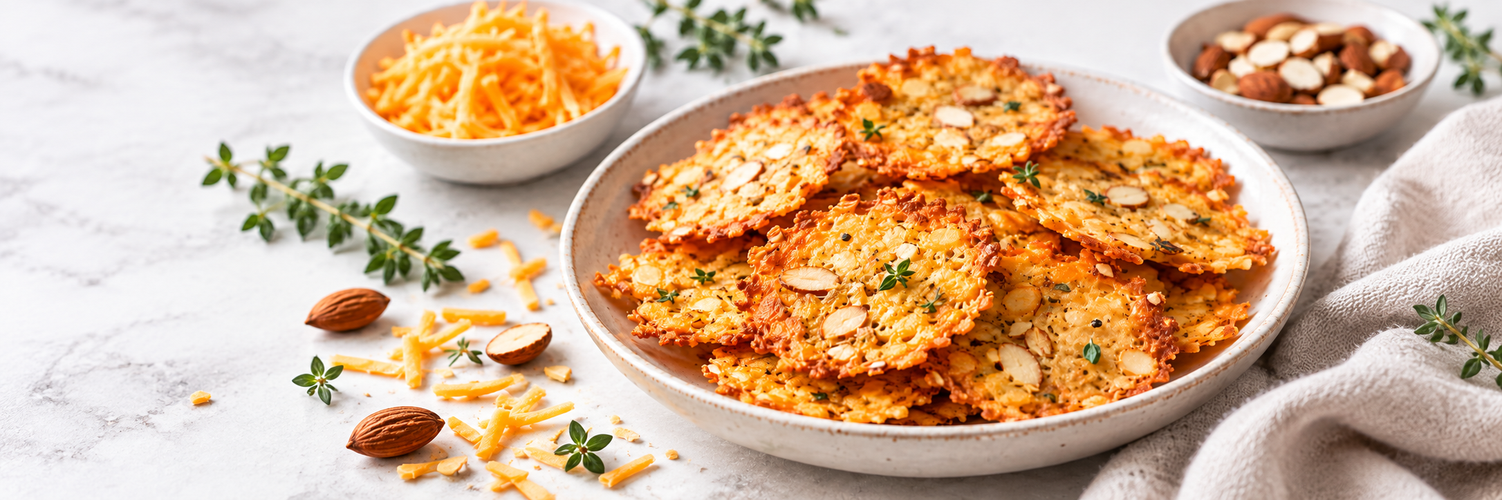 Knusprige Mandel-Cheddar-Cracker