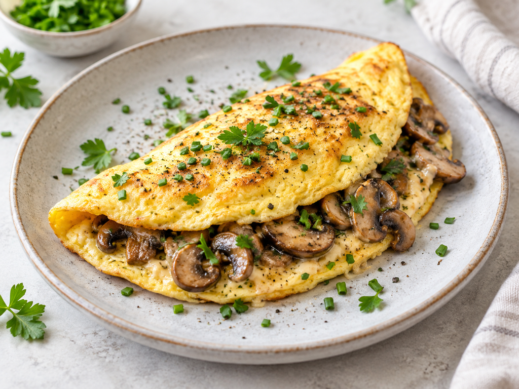 Pilz-Omelette