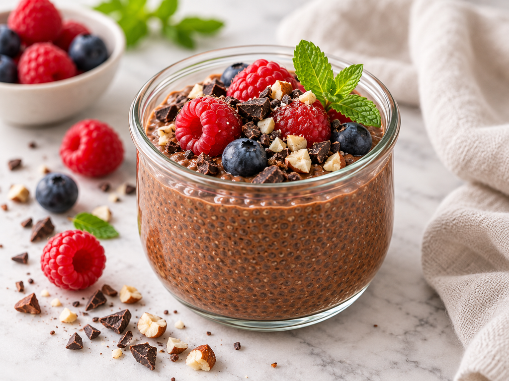 Samtige Schoko-Chia-Creme